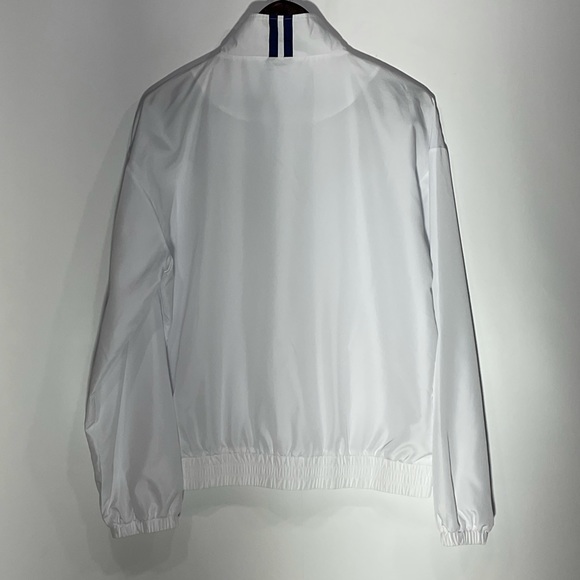 Zyia Jacket, Zip-Up, White Navy, Windbreaker, Pockets, Size Large - Picture 8 of 12